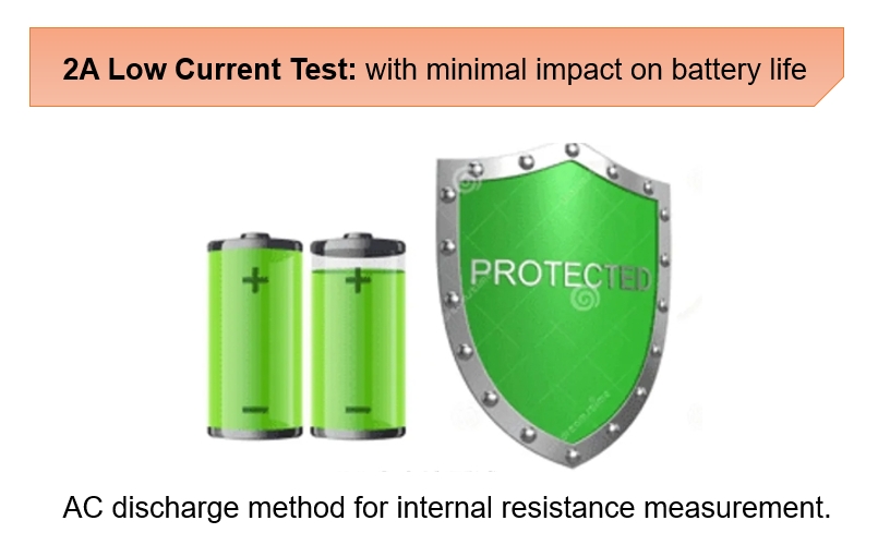 AC discharge method for internal resistance measurement Méthode de décharge CA pour la mesure de la résistance interne