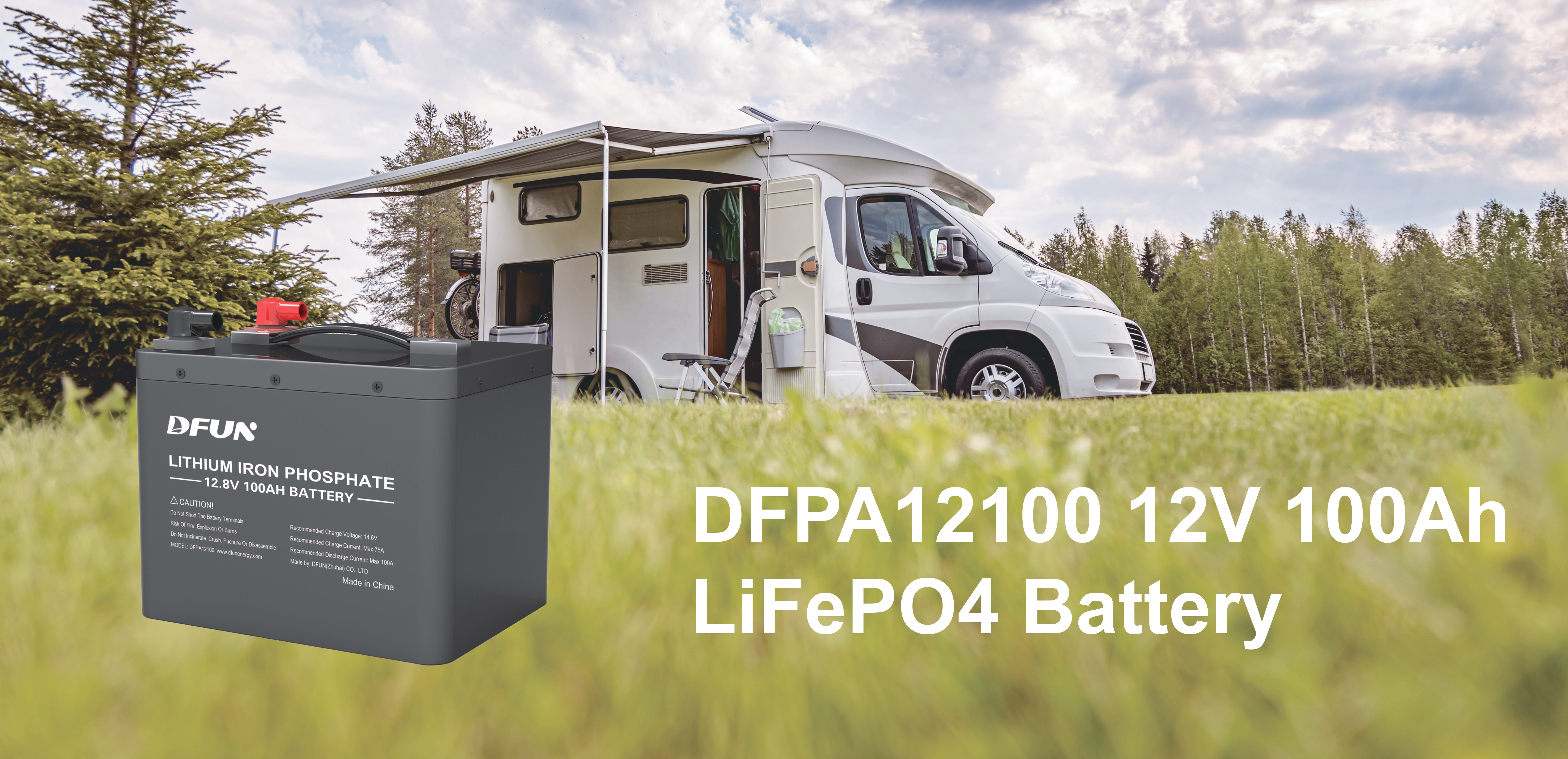 Batterie DFPA12100 LiFePO4 12V 100Ah Rubrique 