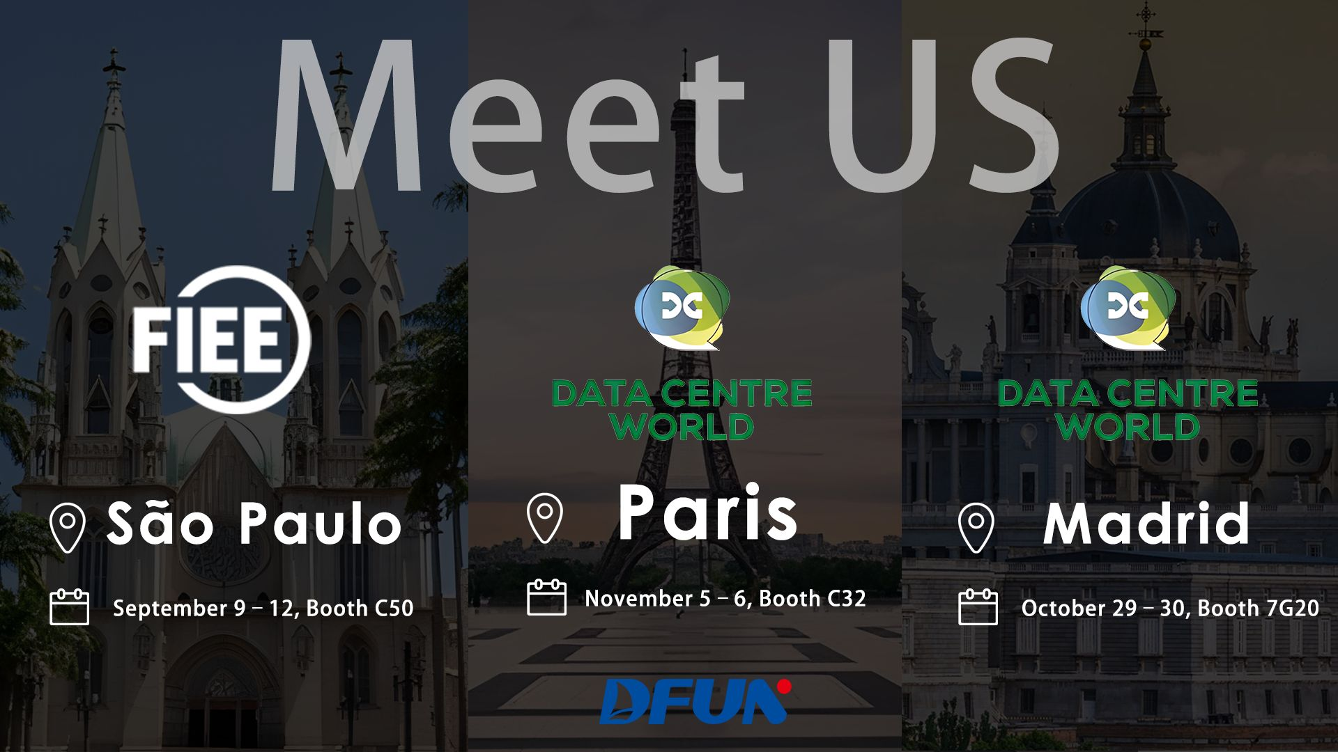 Dfun participera à trois expositions mondiales : FIEE au Brésil du 9 au 12 septembre, DCW Madrid les 29 et 30 octobre et DCW à Paris les 5 et 6 novembre.