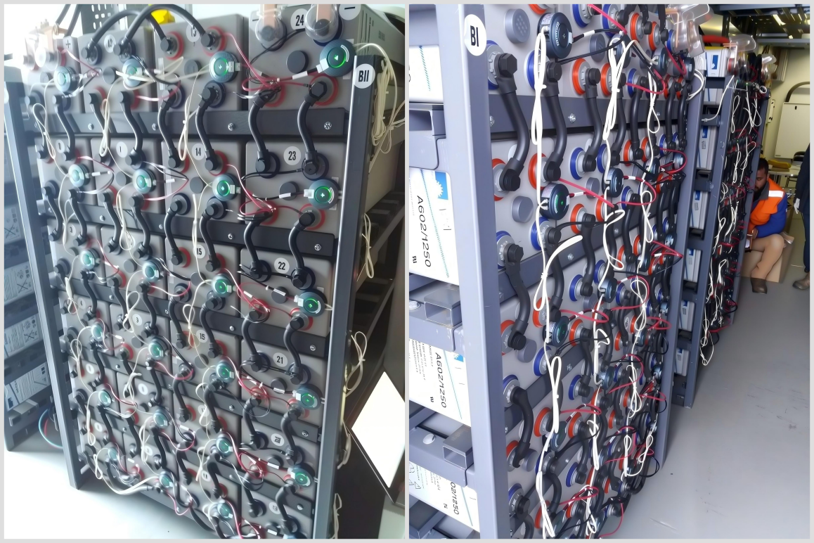 Un site de t&eacute;l&eacute;communications au Chili (batteries de 680 pi&egrave;ces)
